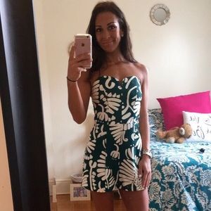 Palm Leaf Print Romper